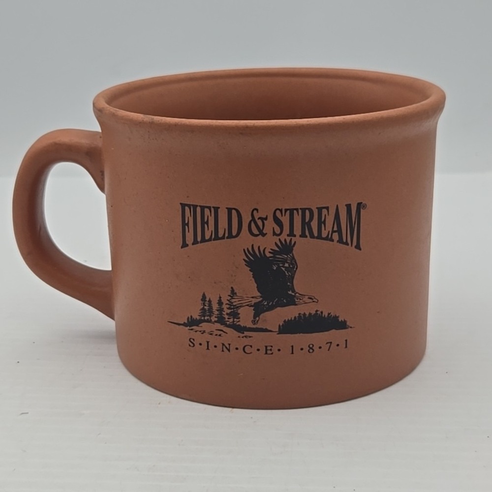 Field And Stream Large 16‎ oz Terracotta Coffee Tea Cocoa Mug Outdoor Adventures